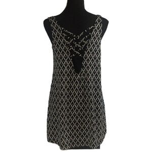 J Valdi Lattice Back Dress Swimsuit Cover Up Black Size Small